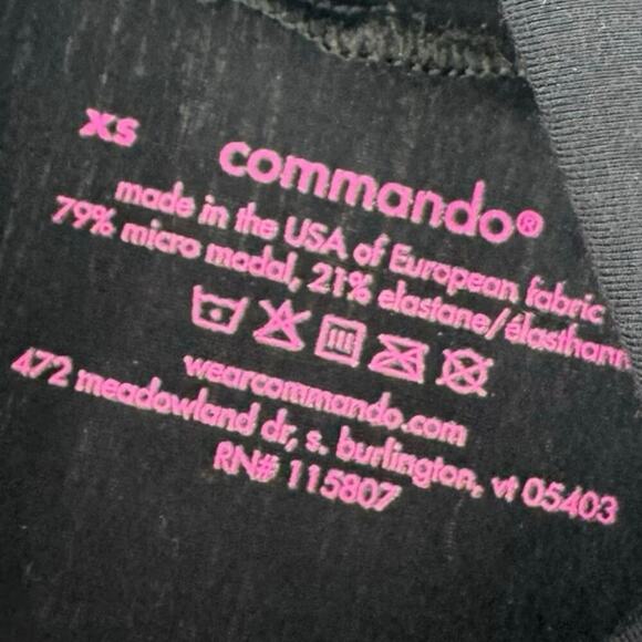 Commando Women's Ballet Long Sleeve Mockneck Bodysuit Black Size XS NWOT - Picture 8 of 11